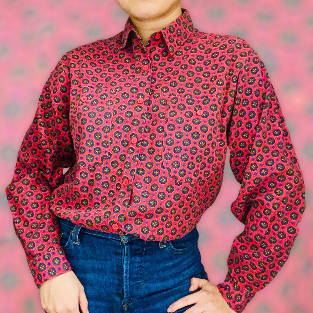 Passports Vintage 70’s Western Button Down